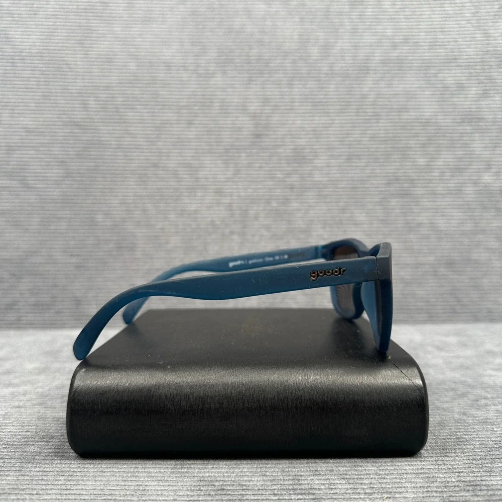 Goodr OG y2k Sunglasses Navy San Diego Half Marathon Legacy Blue Mirrored Lens
